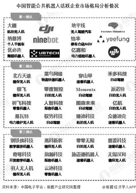 中国智能公共机器人活跃企业市场格局分析情况